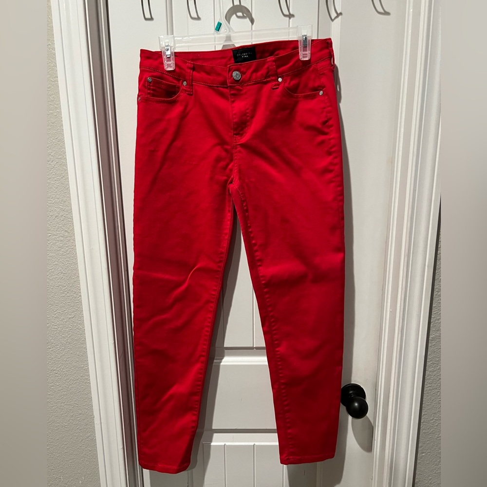💰 5/$20!! Celebrity Pink Women's Bold Red Skinny Jeans 4th of July pants patriot